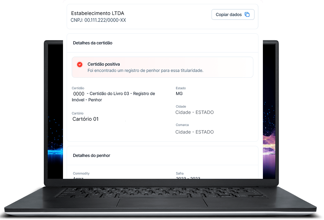 demonstração certidão positiva docket