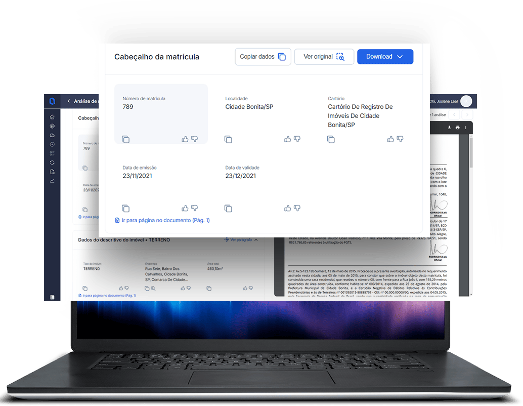 extrair dados de matrícula